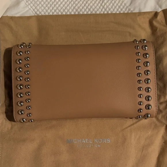Michael Kors Collection Suntan Studded Wallet - Picture 7 of 7